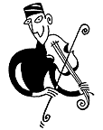 line drawing of our fiddler mascot